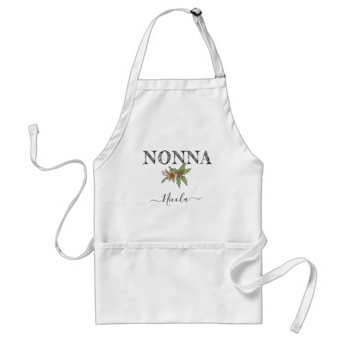 Custom Name Personalized Nonna Apron With Pockets