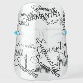 Custom Name Personalized Pattern Face Shield (Front)