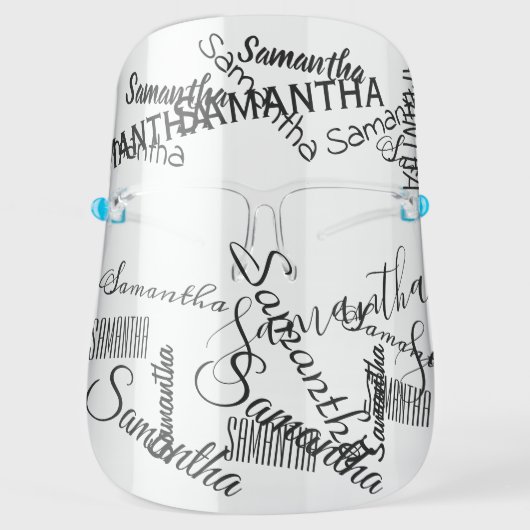 Custom Name Personalized Pattern Face Shield (Front)