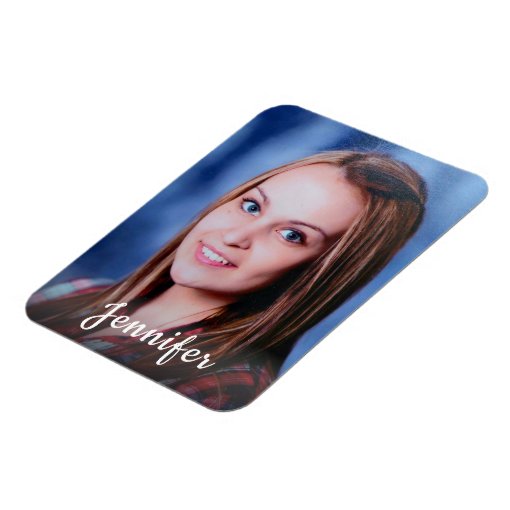 Custom Name Personalized Photo Magnet | Zazzle