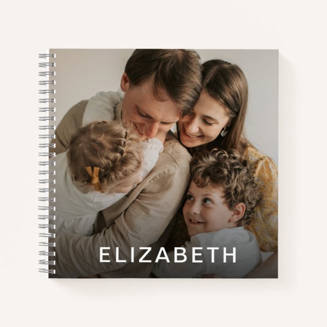 custom name personalized photo notebook (Front)