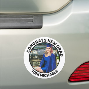 Custom Name Personalized Photo School Graduation Car Magnet