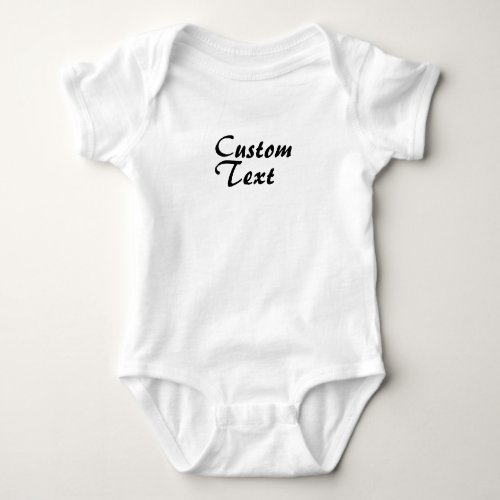 Custom Name Personalized Text Baby Bodysuit