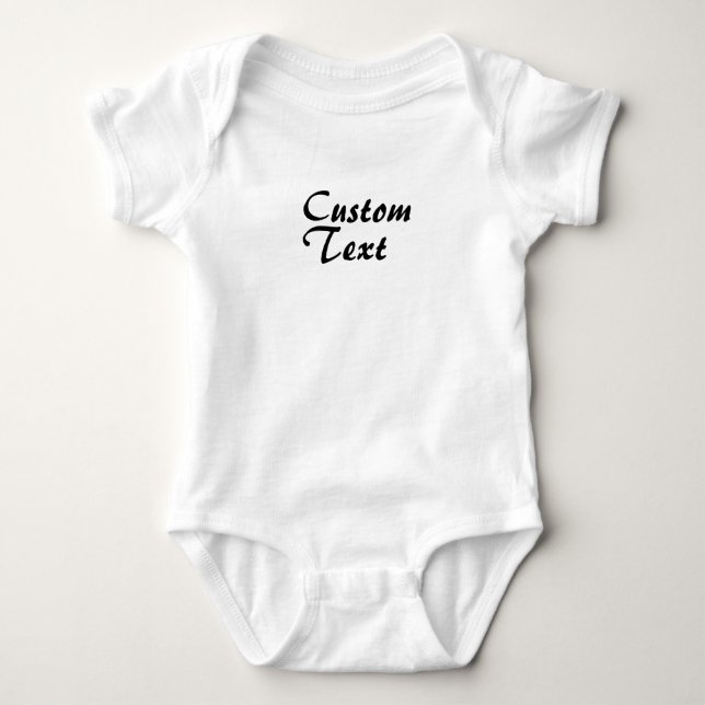 Custom Name Personalized Text Baby Bodysuit (Front)
