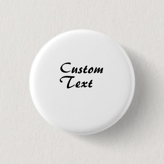 Custom Name Personalized Text   Button (Front)