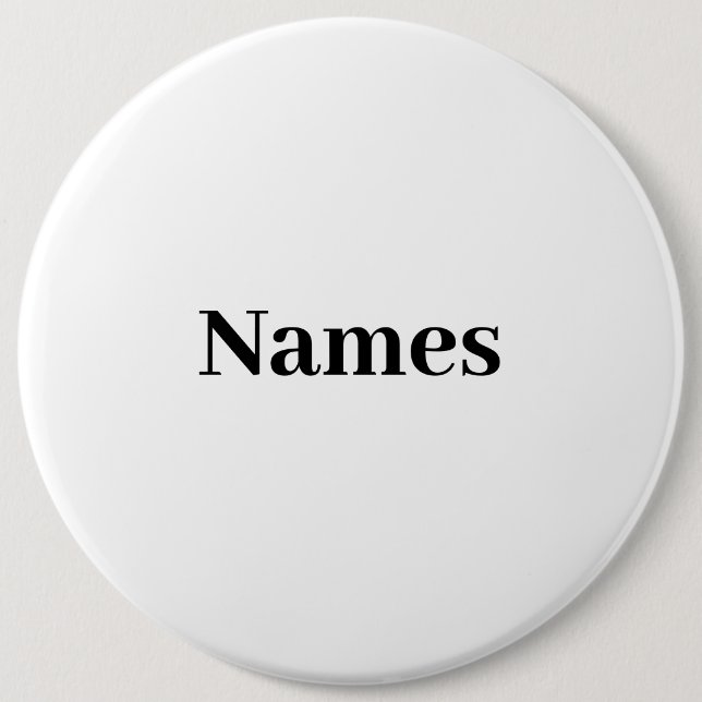 Custom Name Personalized Text Button (Front)