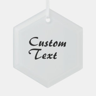 Custom Name Personalized Text Glass Ornament