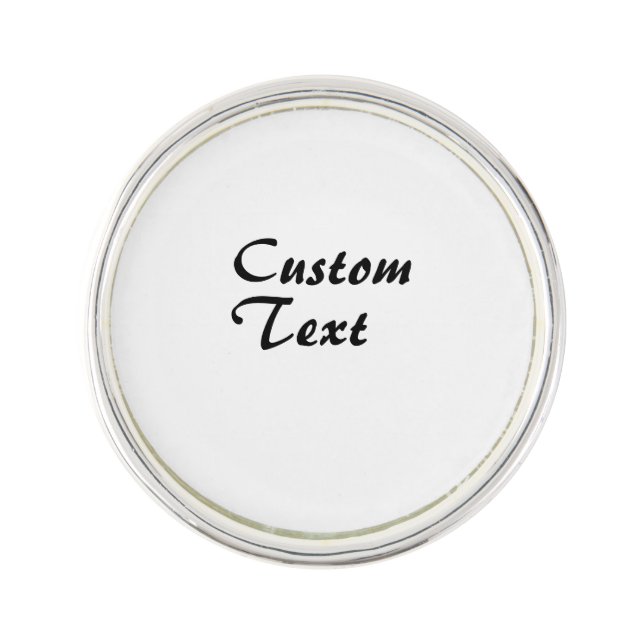 Custom Name Personalized Text   Lapel Pin (Front)