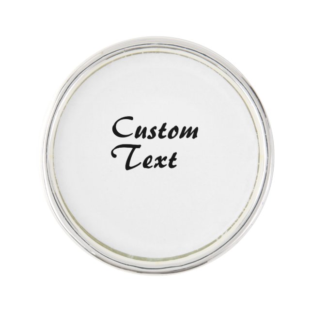 Custom Name Personalized Text Lapel Pin (Front)