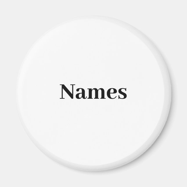Custom Name Personalized Text Magnet (Front)