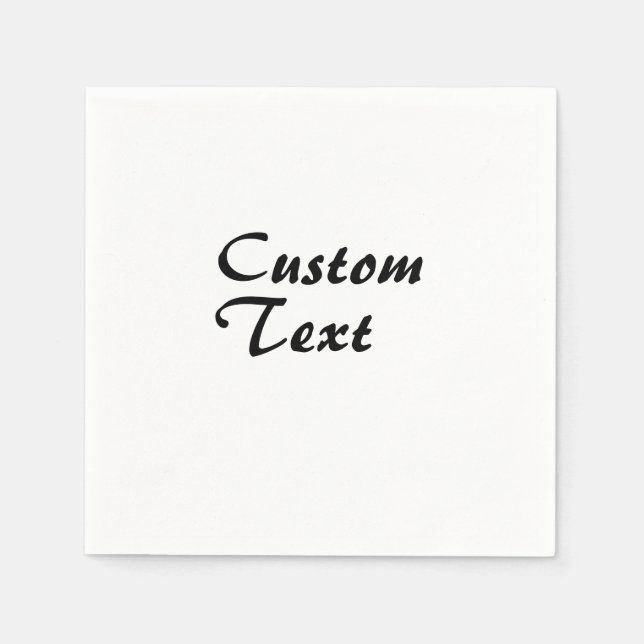 Custom Name Personalized Text   Napkins (Front)