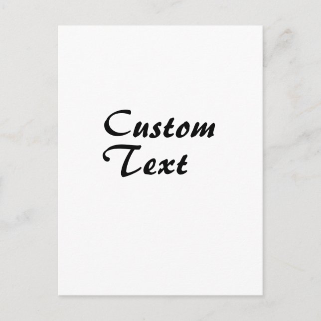 Custom Name Personalized Text   Postcard (Front)