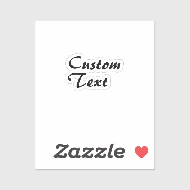 Custom Name Personalized Text   Sticker (Sheet)