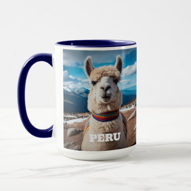 Custom Name Peru Llama Mug (Left)