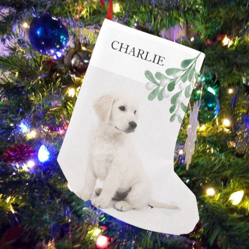 Custom Name Pet Dog Photo Christmas Holiday Small Christmas Stocking