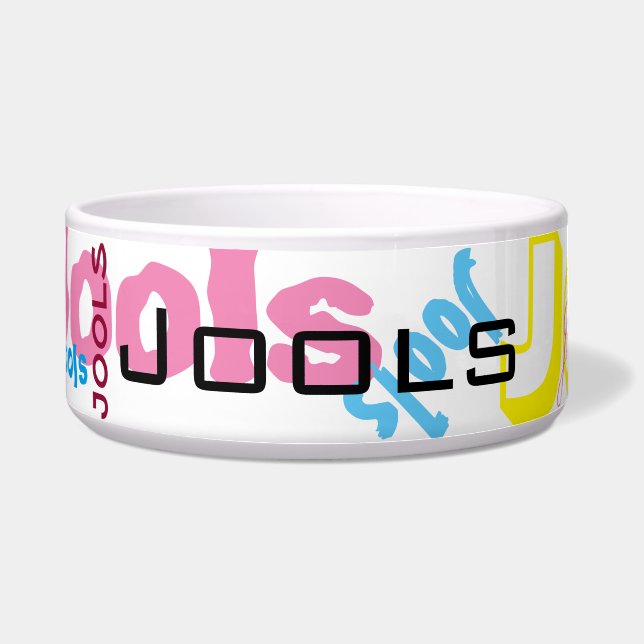Custom name pet food bowl (Front)