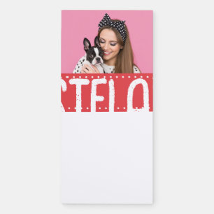 Custom Name Pet Photo Dog Lover Notes Magnetic Notepad
