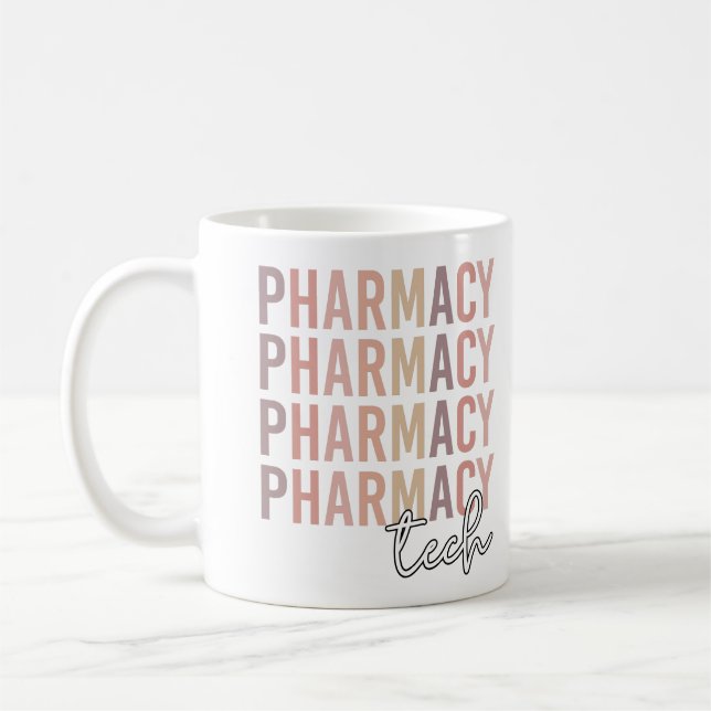 Custom Name Pharmacy Tech | Pharmacy Technician Coffee Mug (Left)