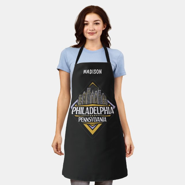 Custom Name Philadelphia Pennsylvania Apron (Worn)