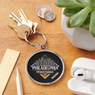 Custom Name Philadelphia Pennsylvania Keychain
