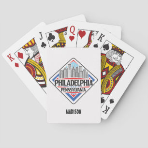 Custom Name Philadelphia Pennsylvania Poker Cards