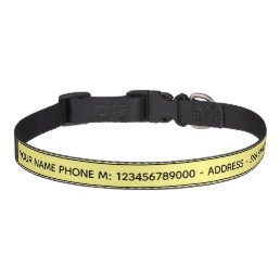 Custom Name Phone Address Info Your Pet Collar