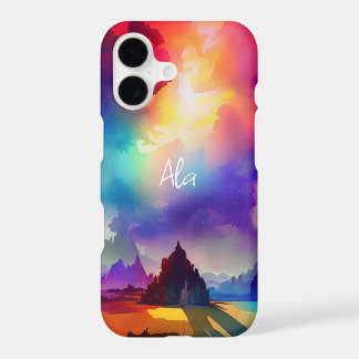 Custom name phone case, modern abstract iPhone 17 case