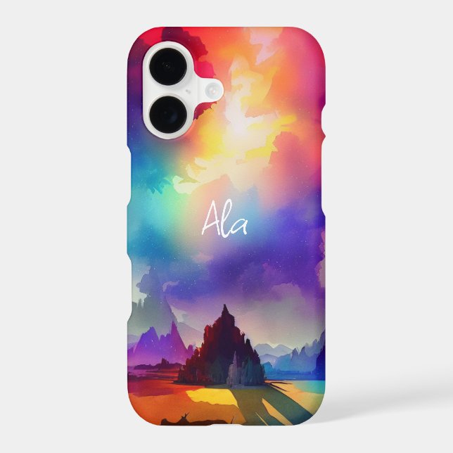 Custom name phone case, modern abstract iphone case (Back)