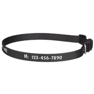 Custom Name Phone Info Personalized Pet Collar