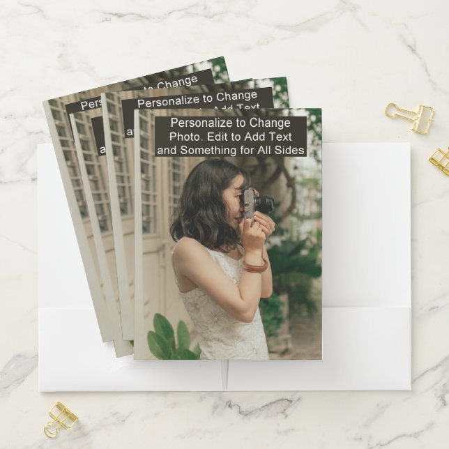 Custom Name Photo Artwork School Office Home Mini  Pocket Folder (In Situ)