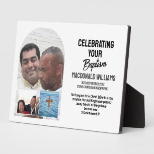 Custom Name Photo CELEBRATING YOUR BAPTISM Plaque
