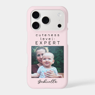 Custom Name Photo Funny Cute Kid Pastel Pink Chic iPhone 17 Pro Case