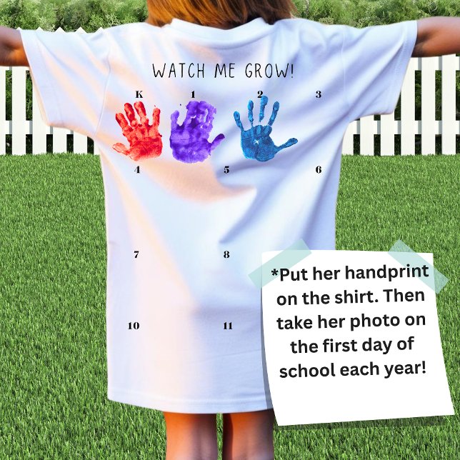 Custom Name, Photo, Handprint Class of 2038  T-Shirt (Creator Uploaded)