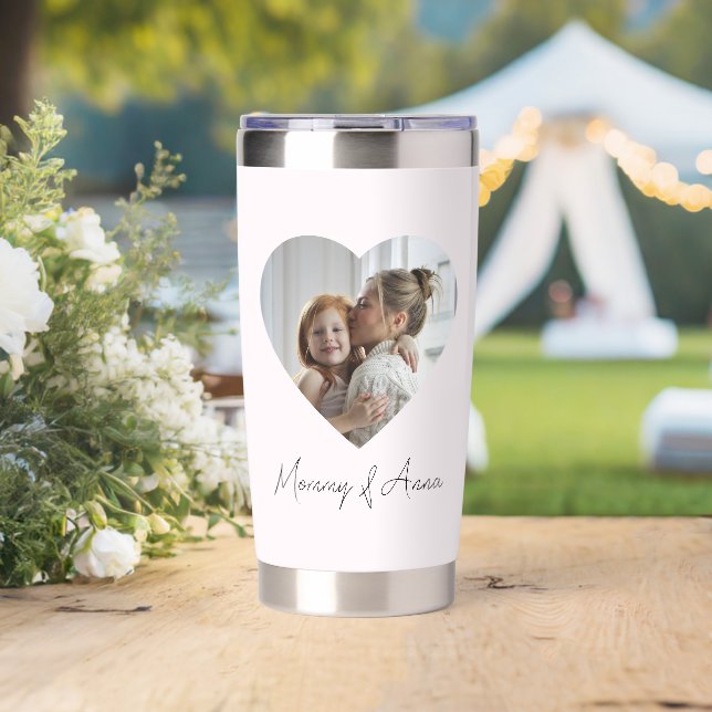Custom Name & Photo | Personalized Water Bottle Insulated Tumbler (Wedding (Rotated))