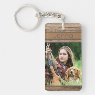 Custom Name/Photo Wood Design Keychain