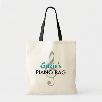 Custom Name Piano Bag - Teal by FirstFruitsDesigns at Zazzle