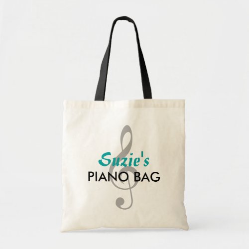 Custom Name Piano Bag _ Teal