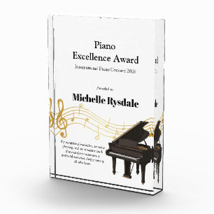 Custom Name Piano Excellence Award