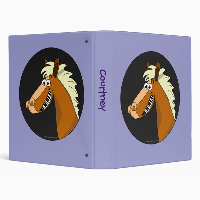 Custom Name Piano Horse Music Binder Template (Background)