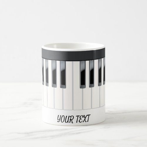 Custom Name Piano Keys Keyboard Coffee Mug