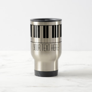 Custom Name Piano Keys Keyboard Teacher Student Travel Mug