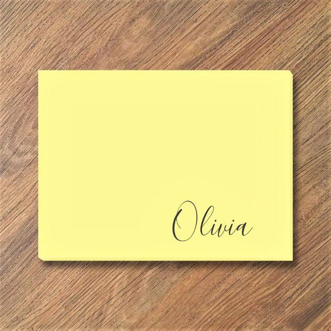 Custom Name Pick Background Color Post-it Notes (Creator Uploaded)