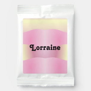 Custom name pink and yellow gradient margarita drink mix