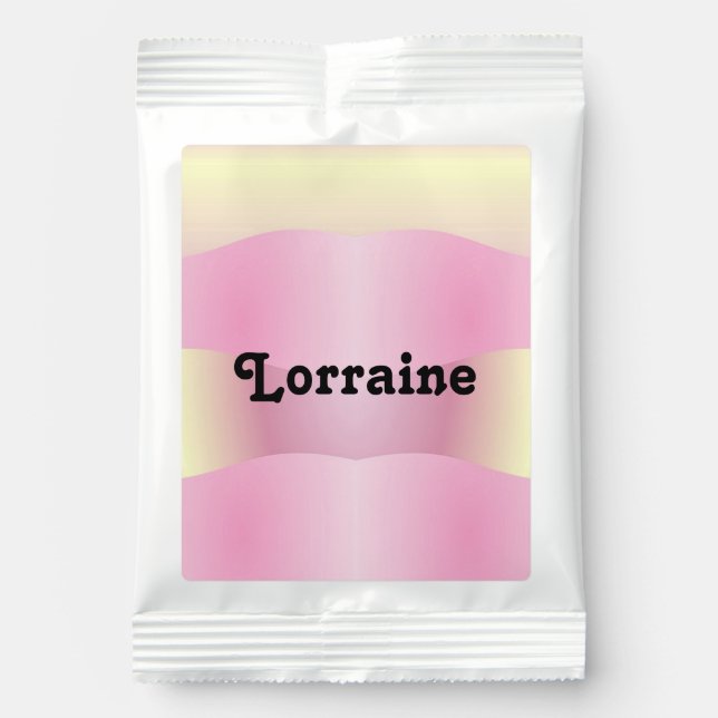 Custom name pink and yellow gradient margarita drink mix (Front)