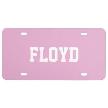 Custom Name Pink Pearl License Plate by Kullaz at Zazzle