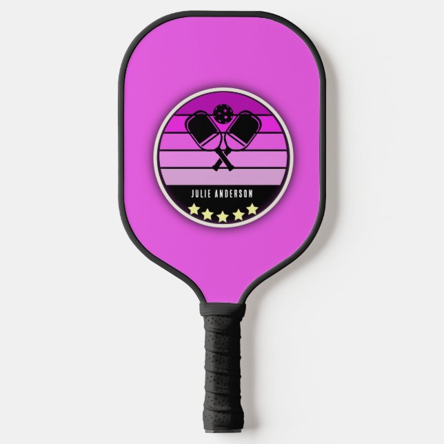 Custom Name Pink  Pickleball Paddle (Front)