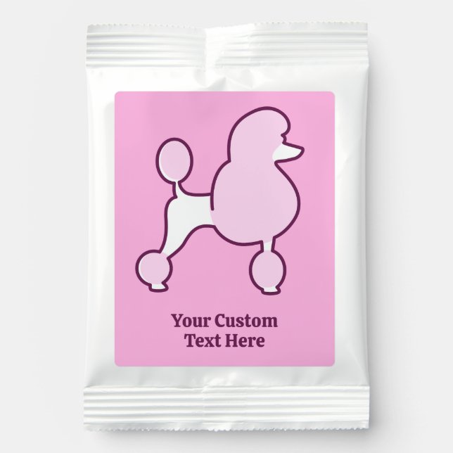 Custom Name Pink Poodle Lemonade Drink Mix (Front)