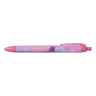 Custom Name Pink/Purple Galaxy Unicorn Pen