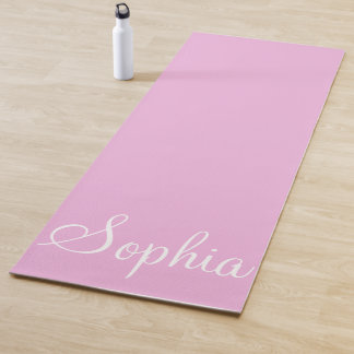 Custom Name Pink Yoga Mat