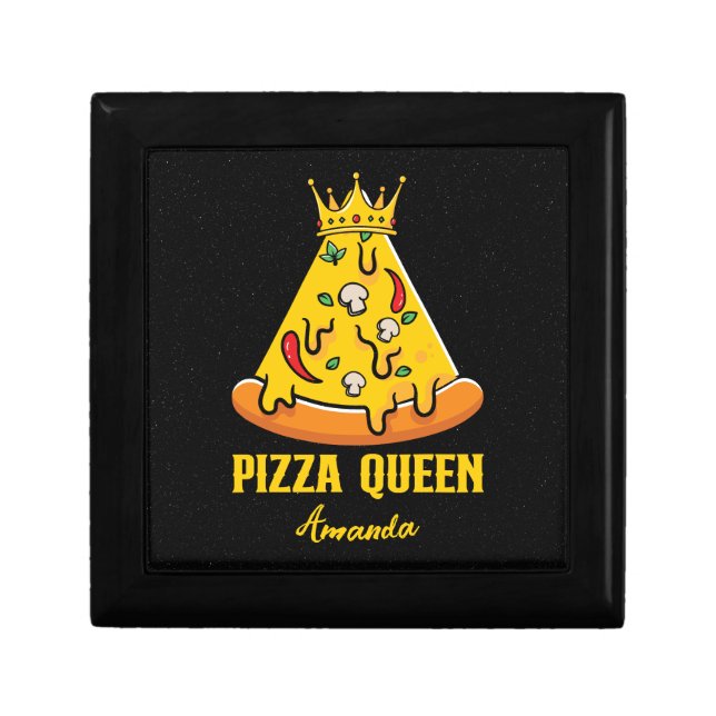 Custom Name Pizza Queen Gift Box (Front)
